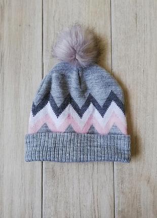 Шапка зимова з закатом, шапочка підліткова h&m