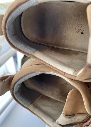 Ecco кожаные кроссовки мокасины кеды 35 коричневые нубук3 фото