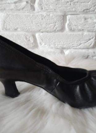 Diamant черные женские  немецкие кожаные туфли 36 размера для бальных танцев5 фото