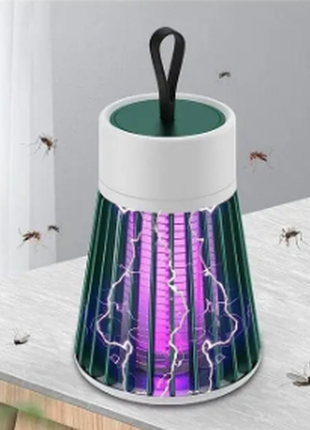 Знищувач комах mosquito killing lamp yg-002 від usb з led підсвічуванням зелений1 фото