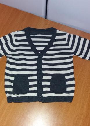 Кофта, жакет, кардиган из чистого хлопка marks & spencer 3-6 месяцев