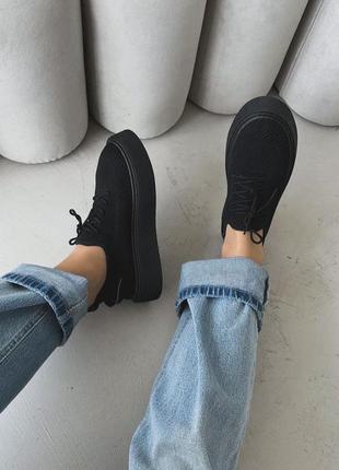 Стильні кросівки жіночі чорні , взуттєвий текстиль10 фото