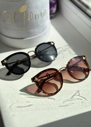Женские очки солнцезащитные очки черные леопард в стиле диор очки2 фото