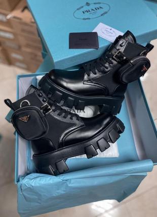 Ботинки boots zip pocket black черевики7 фото