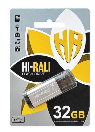 Флешпам'ять hi-rali stark usb 2.0 32gb steel