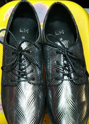 Обалденные туфли лоферы оригинальные полностью натуральная кожа франция 38 размер2 фото