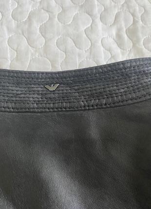 Кожаная куртка armani jeans3 фото