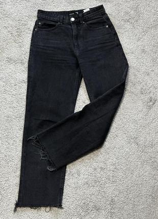 Черные прямые джинсы sinsay, графические джинсы трубы, мом5 фото