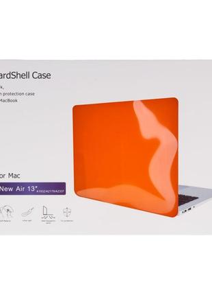 Чехол накладка crystal case apple macbook 13.3 air orange2 фото