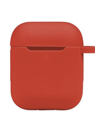 Чехол с карабином silicone case airpods 1 / airpods 2 red