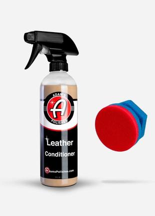 Набор кондиционер для кожи +апликатор adam's polishes leather conditioner 473 мл