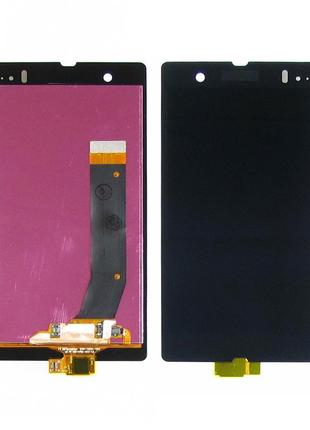 Дисплей для sony xperia z c6602/ c6603/ c6606 с сенсором black (dh0670)