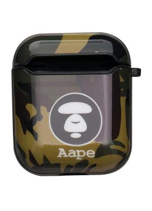 Футляр для наушников airpods glossy brand aape green