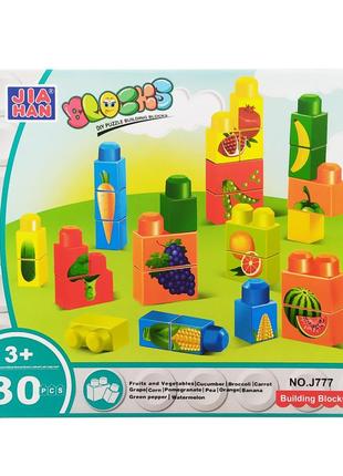 Конструктор blocks "фрукти та овочі" keedo j777 30 ел.