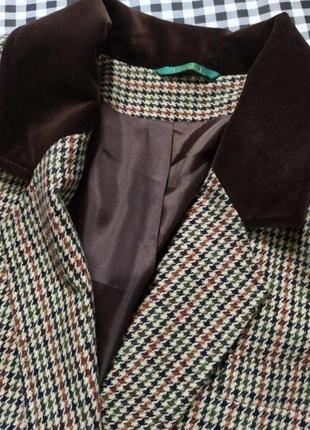 Шикарный стильный костюм в гусиную лапку юбка + двубортный пиджак от canda2 фото