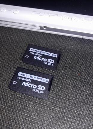2шт psp 1000 2000 3000 адпатер sony memory stick pro duo microsd
