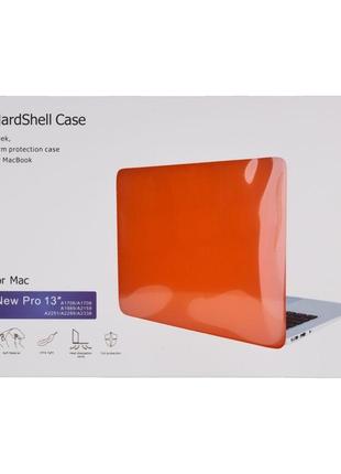 Чехол накладка crystal case apple macbook 13.3 pro orange2 фото