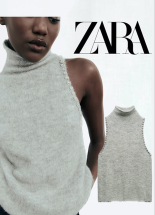 Жилетка zara со стразами