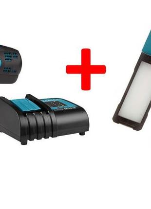 Шурупокрут акумуляторний makita ddf453syx5 з ліхтарем makita dml816x (42 нм, 1.5-13 мм, lxt, ddf453beo2)