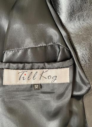 Куртка пиджак жакет кожаная мужская черная р. 52 (xl/xxl)9 фото