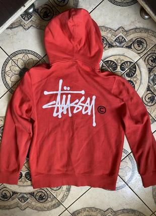 Мужская кофта худи реглан толстовка зип худи stussy vintage stock logo8 фото