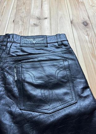 Кожаные брюки sticks stones biker leather pants