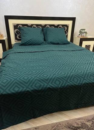 Постільна білизна «карат темно зелений»