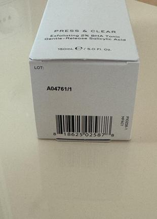 Medik8 press & clear отшелушивающий тоник с 2% салициловой кислотой