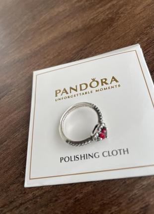 Серебряная кольца pandora с упаковкой3 фото