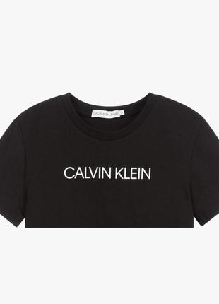 Топ calvin klein черный кроптоп футболка кельвин клейн кроп топ1 фото