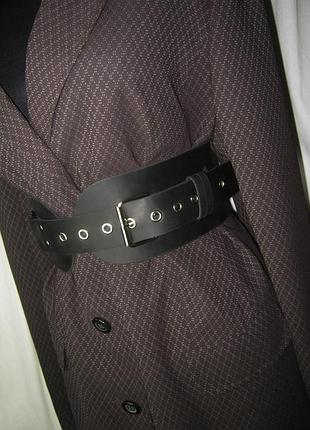 Широкий кожаный ремень с люверсами и кольцами ручной работы(цвета)