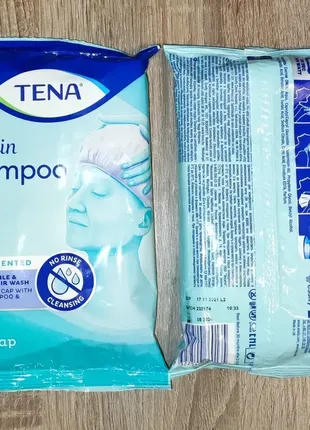 Шапочка для миття голови без води tena shampoo cap шампунь1 фото