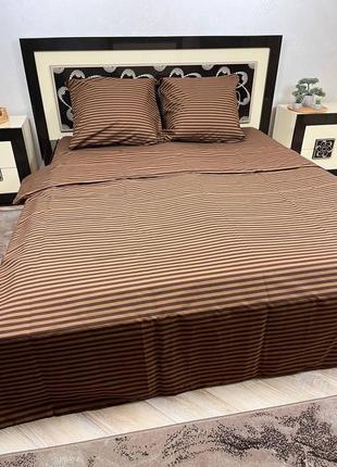 Постільна білизна «смужка коричнева»