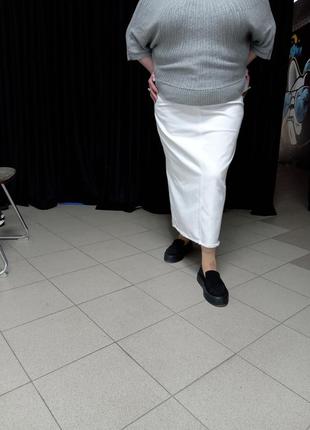 Современная прямая джинсовая юбка7 фото