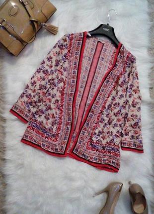 Кімоно річний блейзер накидка з квітковим принтом indigo collection від m&s