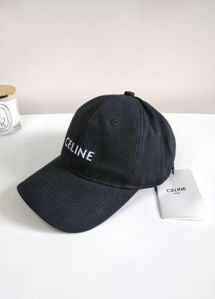 Стильна кепка celine селин чорного  кольору🤩6 фото