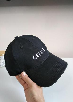 Стильна кепка celine селин чорного  кольору🤩2 фото