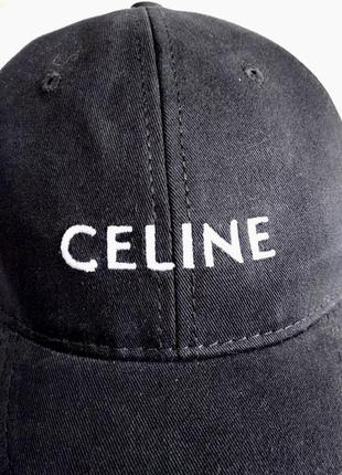 Стильна кепка celine селин чорного  кольору🤩3 фото