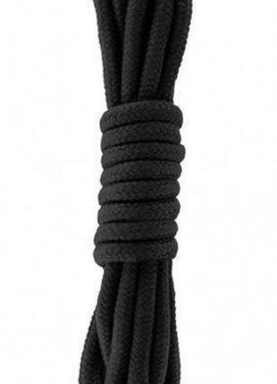 Мотузка для бондажу bondage rope, 3 м, black 18+