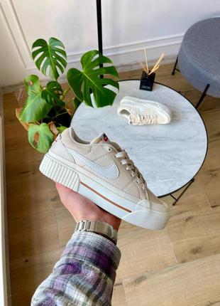 Кроссовки nike court legacy lift beige