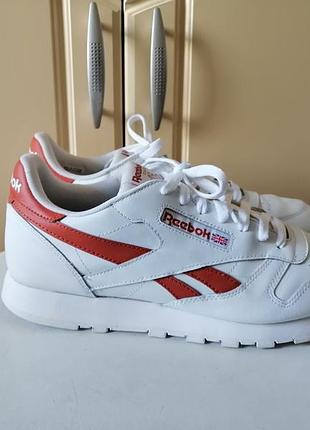 Кросiвки reebok classic на стопу 28,5 см натуральна шкiра стан як новi