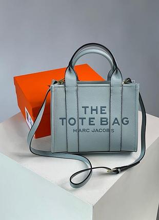 Сумка premium marc jacobs the leather small tote bag blue