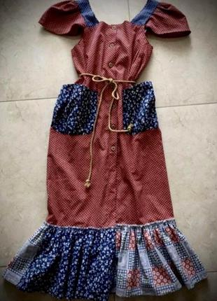 Italy, luxury original, сарафан,сукня, плаття в крестьянском стиле от кутюр