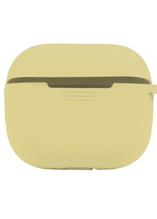 Чехол с карабином silicone case airpods 3 crem yellow