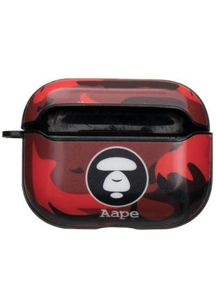 Футляр для наушников airpods pro glossy brand aape red
