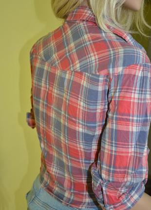 Рубашка на завязках на заклепках в квадратик сорочка на зав'язках new look6 фото
