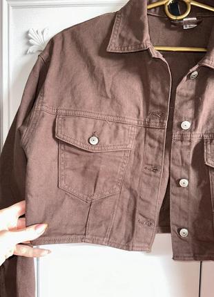 Вкорочена куртка з деніму / джинсовка4 фото