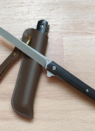 Нож складной танто м390 флиппер с чехлом и узким клинком