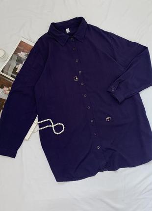 Темно-фиолетового оттенка рубашка1 фото