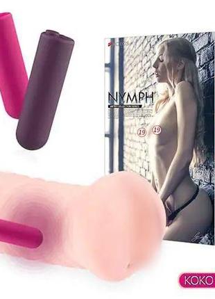 Мастурбатор-вагина с вибрацией kokos nymph  18+